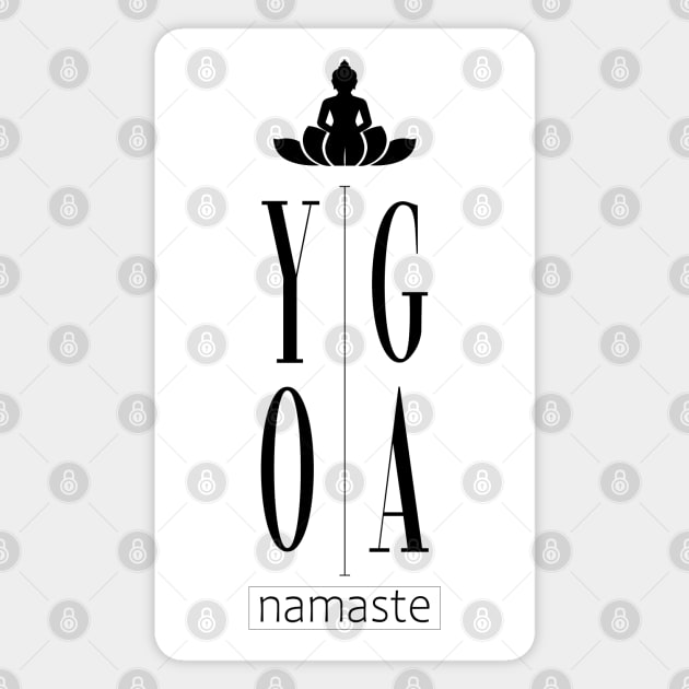 Yoga Namaste | Hot Yoga Magnet by FlyingWhale369